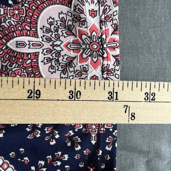 Adele & May Blouse Womens 3X Blue Red Floral Tunic 3/4 Sleeves Casual Boho - Picture 9 of 10